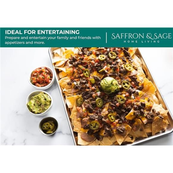 Commercial Quality Cookie Sheet Pan - 2 Pack Aluminum Half Sheet Baking Pan - Picture 6 of 7